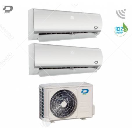 Condizionatore Climatizzatore Diloc Dual Split Inverter Frozen R-32 9000+9000 Btu Con FROZEN200 Wi-Fi Optional