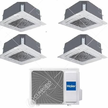 Condizionatore Climatizzatore Haier Monosplit Cassette 700 12000 BTU R-32 AB35S2SC1FA Pannello Incluso WI-FI Optionale