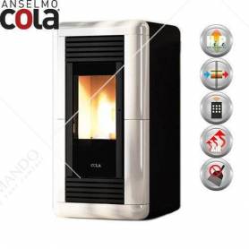 Stufa a Pellet Ventilata Cola Modello Ambra 6 KW Disponibile in Vari Colori