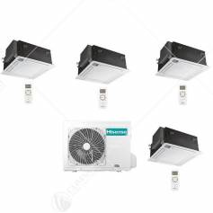 Condizionatore Climatizzatore Quadri Split Hisense a Cassetta  12000+12000+12000+12000 Con 4AMW105U4RAA